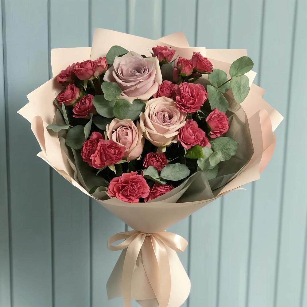 Букет цветов из: Гвоздики и Розы в Ровное