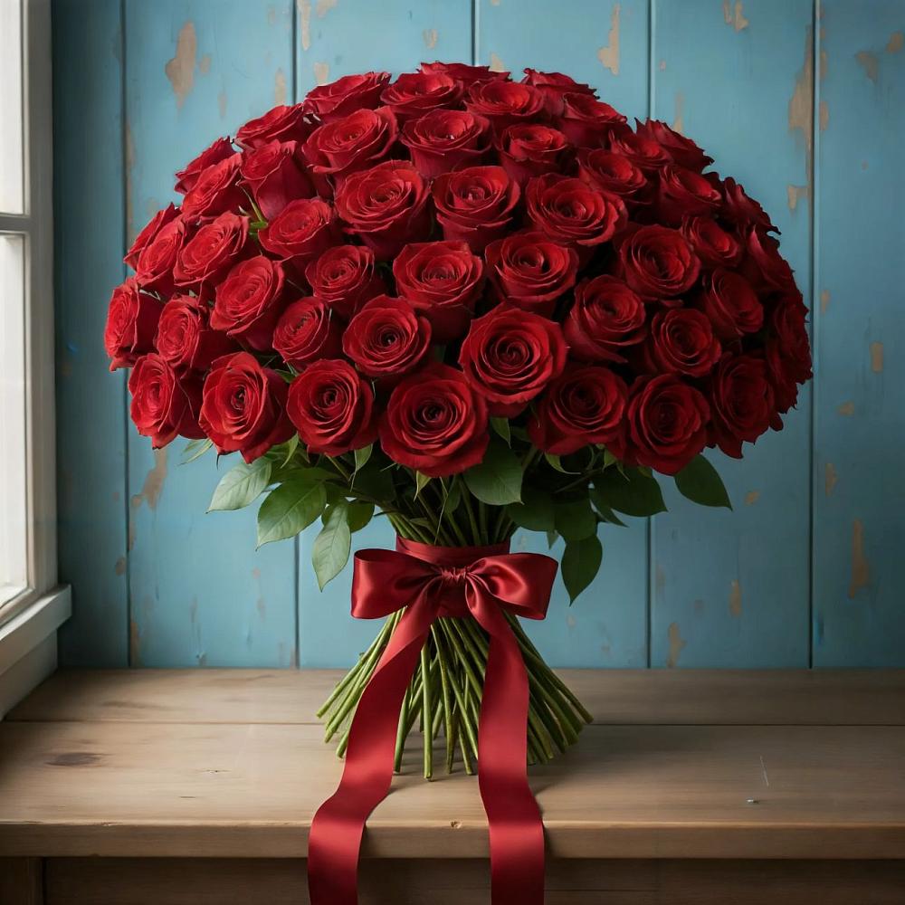 Букет Красные розы Блэк Меджик в Ровное