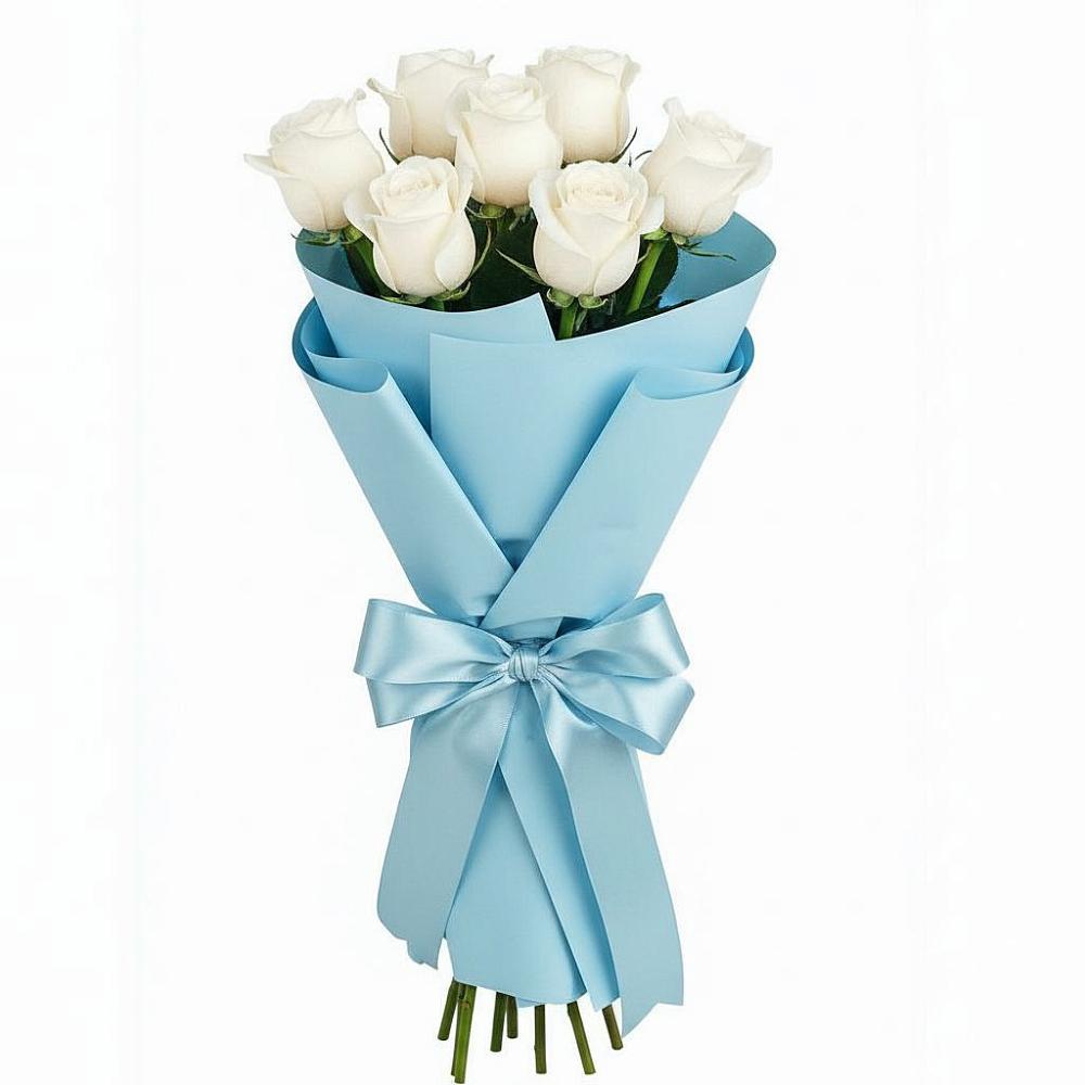 Букет 7 белых роз Проуд в Ровное