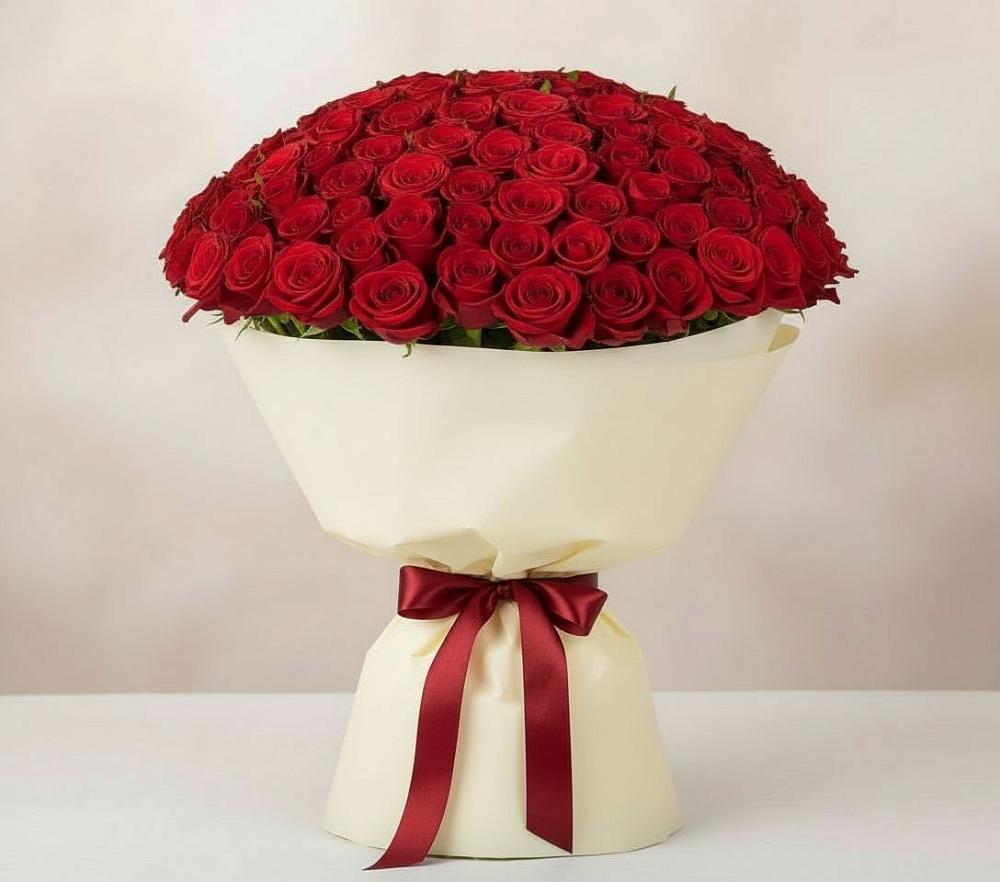 Букет 101 Красная роза Милано в Ровное