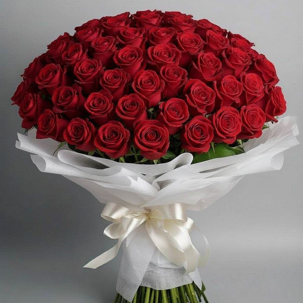 Букет 101 Красная роза Блэк Мэджик в Ровное