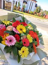 Букет цветов из:  Герберы #REPLACE_PRED# Ровное