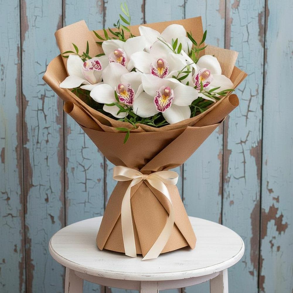 Букет цветов из: Орхидеи и Розы в Ровное