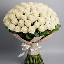 Букет 101 беля роза Белоснежка в Ровное
