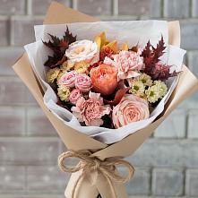 Букет цветов из:  Гвоздики, Хризантемы и Розы в Ровное