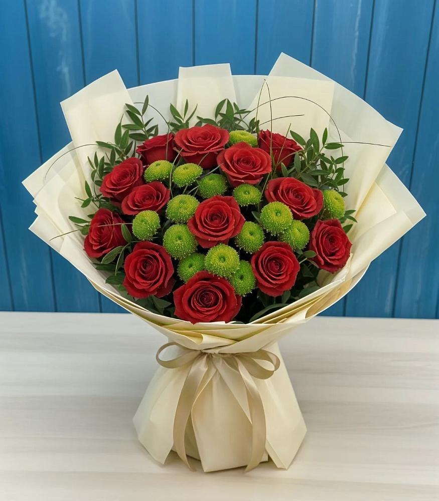 Букет цветов из: Розы и Хризантемы в Ровное