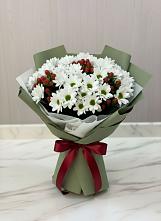 Букет цветов из:  Хризантемы #REPLACE_PRED# Ровное